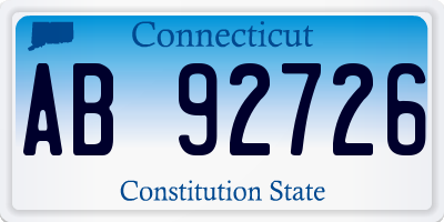 CT license plate AB92726