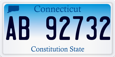 CT license plate AB92732