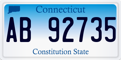 CT license plate AB92735