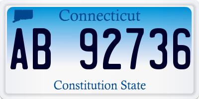 CT license plate AB92736