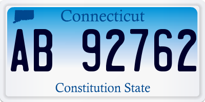 CT license plate AB92762