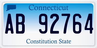 CT license plate AB92764