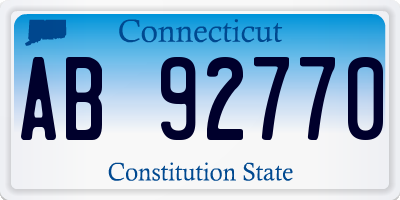 CT license plate AB92770