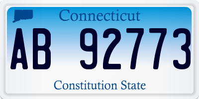 CT license plate AB92773