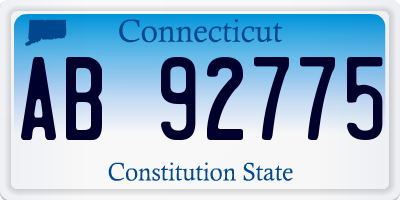 CT license plate AB92775