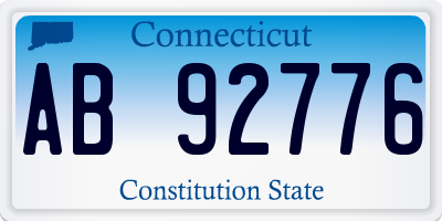 CT license plate AB92776