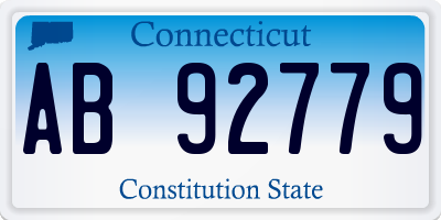 CT license plate AB92779