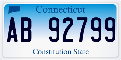 CT license plate AB92799