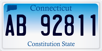 CT license plate AB92811