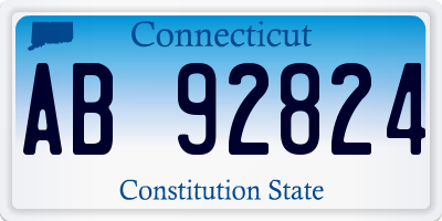 CT license plate AB92824