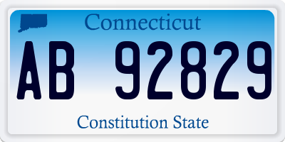 CT license plate AB92829