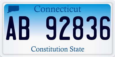 CT license plate AB92836