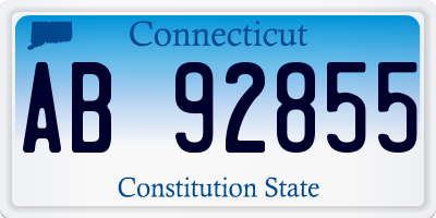 CT license plate AB92855