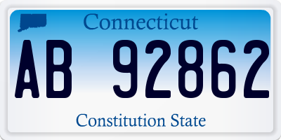 CT license plate AB92862