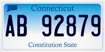 CT license plate AB92879