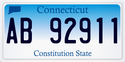 CT license plate AB92911