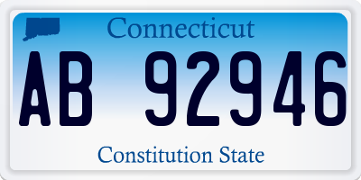 CT license plate AB92946