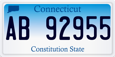 CT license plate AB92955