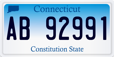 CT license plate AB92991