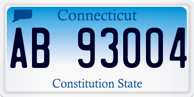 CT license plate AB93004