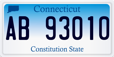 CT license plate AB93010