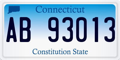 CT license plate AB93013