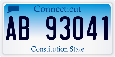 CT license plate AB93041