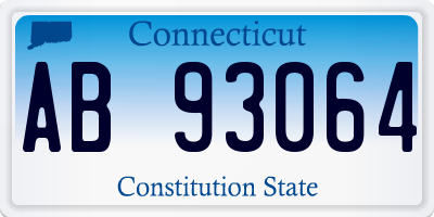 CT license plate AB93064