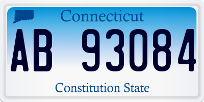 CT license plate AB93084