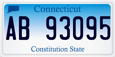 CT license plate AB93095