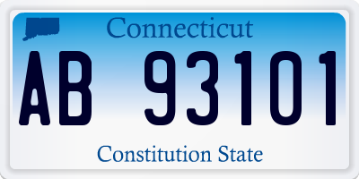 CT license plate AB93101