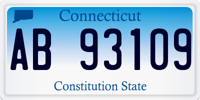 CT license plate AB93109