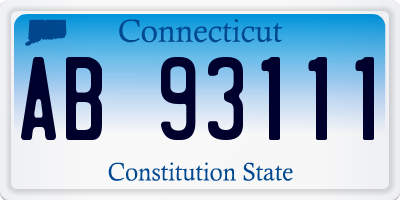 CT license plate AB93111