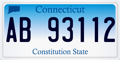 CT license plate AB93112