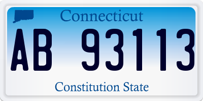 CT license plate AB93113