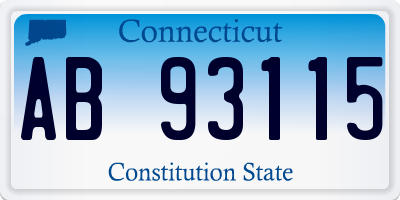 CT license plate AB93115