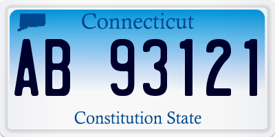 CT license plate AB93121