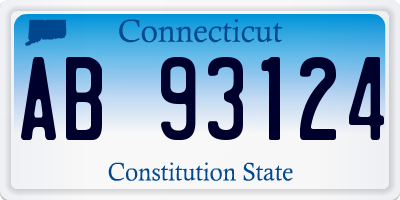 CT license plate AB93124