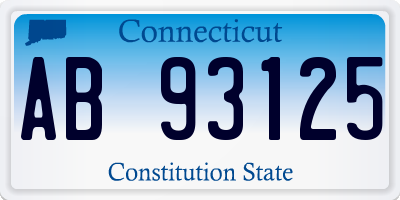 CT license plate AB93125