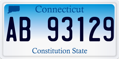 CT license plate AB93129