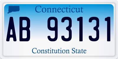 CT license plate AB93131