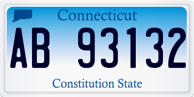 CT license plate AB93132