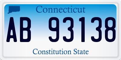 CT license plate AB93138