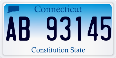 CT license plate AB93145