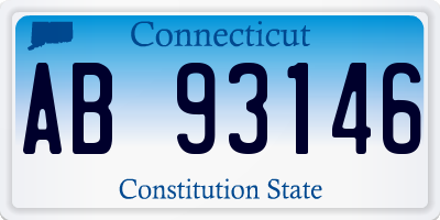 CT license plate AB93146