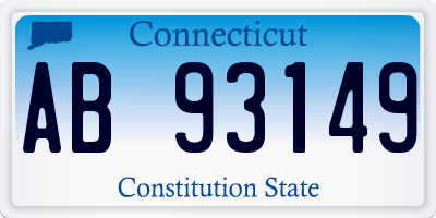 CT license plate AB93149