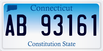 CT license plate AB93161