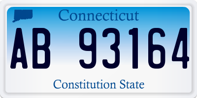 CT license plate AB93164