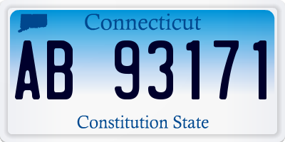 CT license plate AB93171