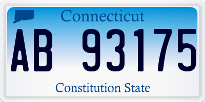 CT license plate AB93175